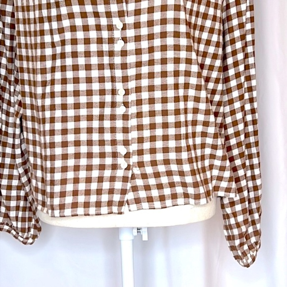 GAP Flannel Double Button Long Sleeve Top size medium - Picture 7 of 12